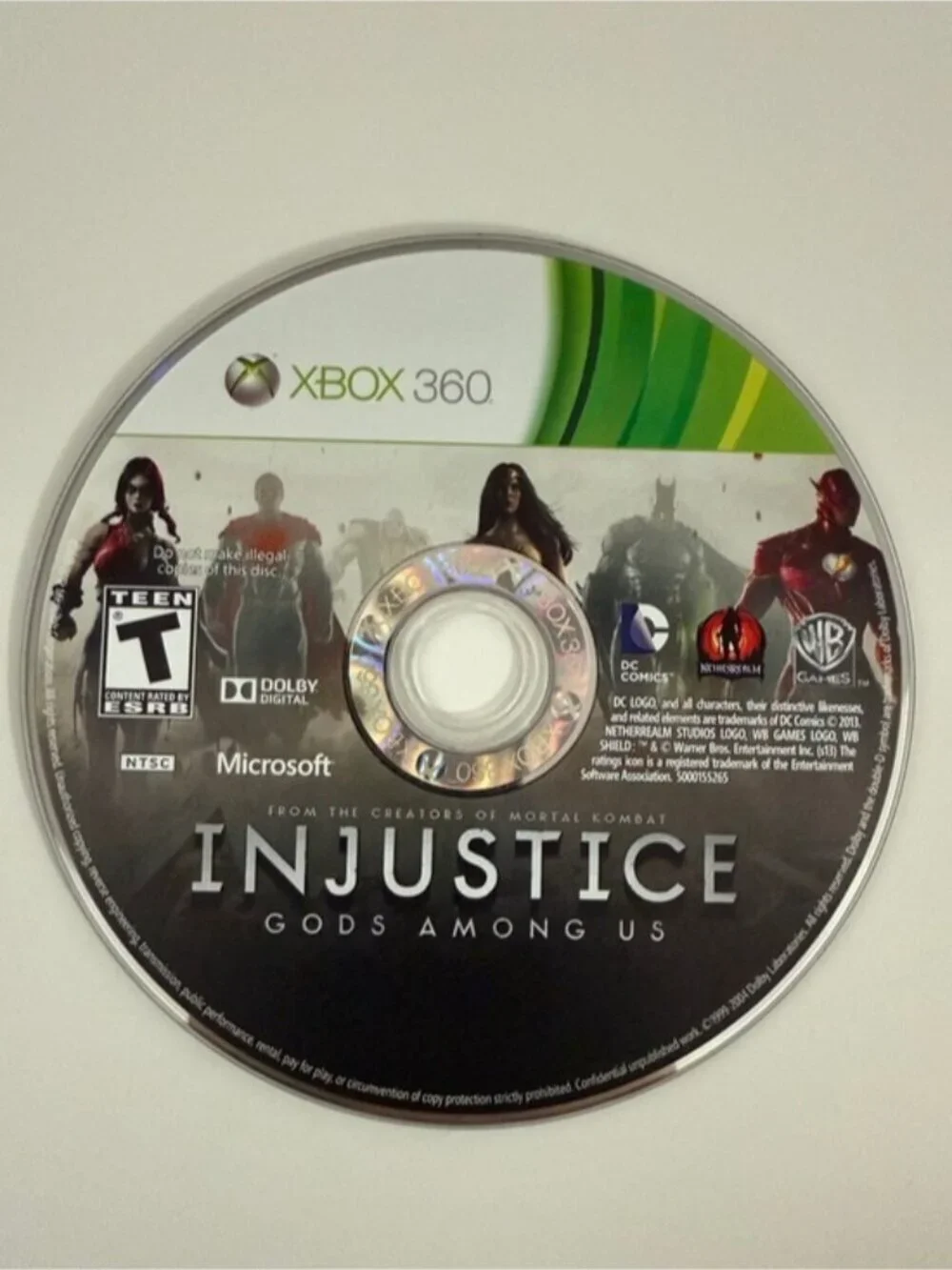 Injustice Gods Among Us Xbox 360 Game Complete w/ Case & Manual